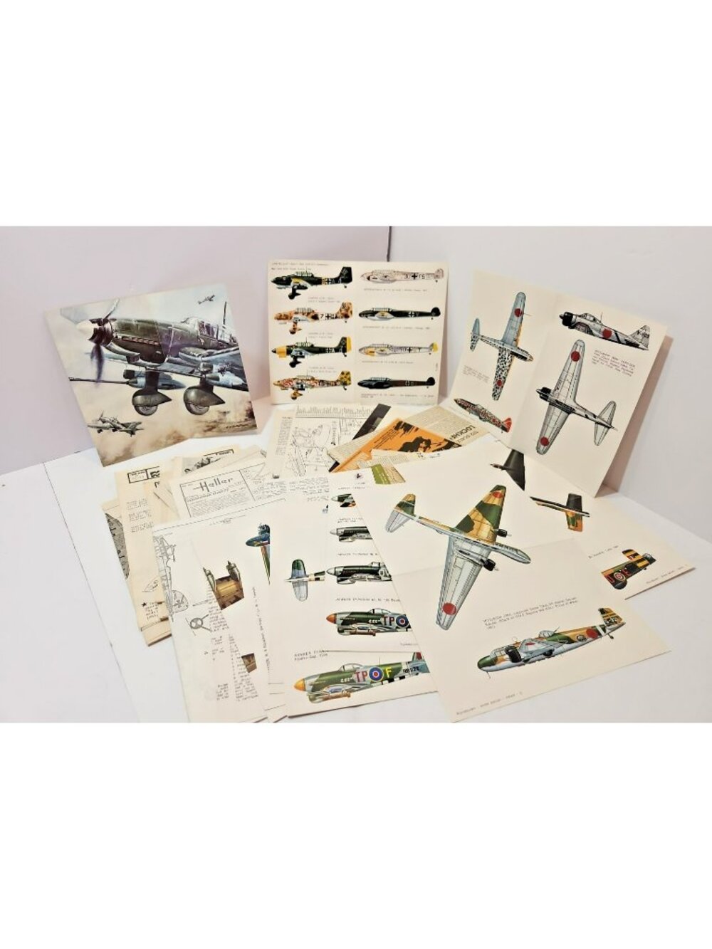 Vintage Aircraft Inserts from Model Kits Military British American Japanese...